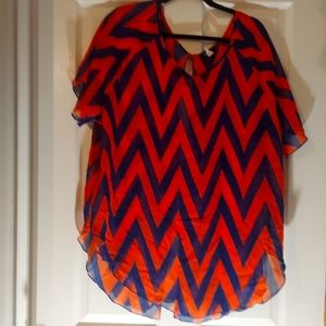 Sheer open back shirt